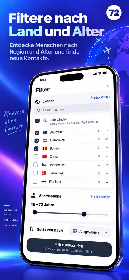 Die Entdeckung mit Länder- und Alterseinstellungen personalisieren